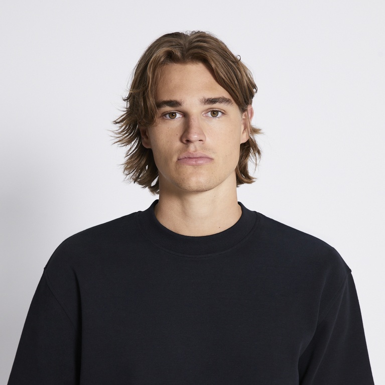 Boxy sweat tee "Gunnar" Black